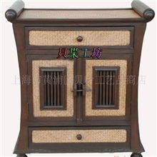 【贝叶工坊】柜子东南亚家具泰国工艺品藤皮原木柜子批发订购