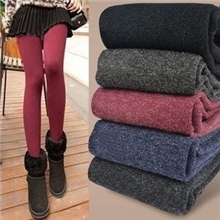 时尚打底裤女加绒加厚女裤秋冬新款一体保暖九分裤女士大码羊驼绒