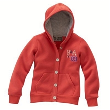 供应批发法国乐都特原单正品女童针织连帽纽扣开衫