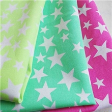 HH649R002印花厂供应彩色星星印花面料