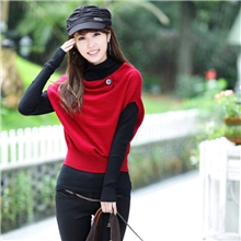 2013新款韩版秋冬款短款女式两件套毛衣修身时尚羊毛衫