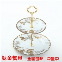 欧式摆设蛋糕陶瓷挂盘时尚水果盘混装批发玫瑰果盘2014最新款