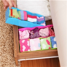 【伙拼】糖果色多功能桌面收纳盒袜子内衣整理格储物盒崇航专利