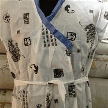 老虎图案桑拿水疗更衣室专用一次性棉质浴衣浴服汗蒸服厂家