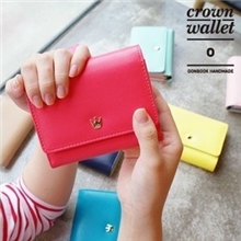 皇冠donbook皮质短款钱包三折钱包HG005