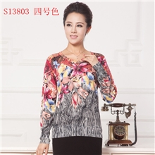 中老年秋装女装针织衫毛衣中年妈妈装宽松打底衫长袖服装批发