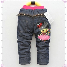 秋季新款中小童女童牛仔单裤儿童休闲裤批发