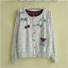 森女系印花百搭小外套开衫