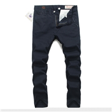 秋冬外贸男士代购福神休闲裤男潮背面小M图案修身工装裤长布裤