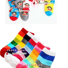 批发供应外贸原单秋冬最新款儿童手缝头无骨棉袜卡通款中性短袜