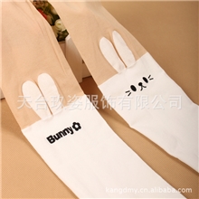 日系原单猫咪*兔子印花连裤袜拼接丝袜假高筒