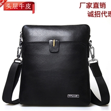 厂家直销广州真皮男包单肩包斜挎包真皮男包商务休闲背包