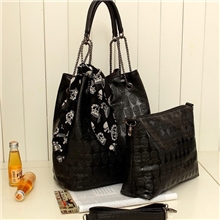 2013爆款欧美流行复古潮流骷髅包单肩斜跨丝巾子母包包女包