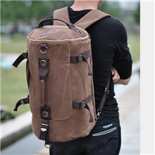 电脑包背包双肩包旅行包双肩包帆布韩版圆桶包双肩包手提包