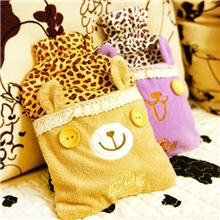 韩国卡通绒面充注水热水袋冬季暖手宝灌水保暖袋PVC暖手袋