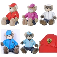 毛绒玩具批发车模熊汽车熊奔驰熊宝马熊毛绒穿衣熊公仔