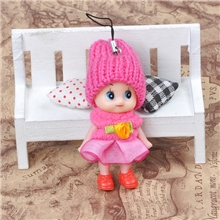 厂家供应8公分点花娃娃各种挂件娃娃饰品