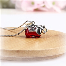 天然石榴石泰银小象吊坠配件925纯银可爱吉祥象DIY象配件挂件批发