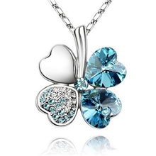 环保四叶草项链流行韩版小饰品项饰首饰广州新款水晶饰品