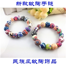陶瓷饰品热卖纯手工软陶手链手串民族风女生最爱新款批发