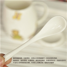 zakka批发韩式实陶瓷勺杯子配件调羹/搅拌勺咖啡勺子