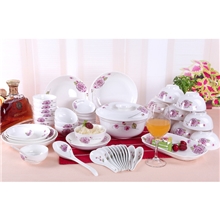 礼之宾52头家庭套装陶瓷餐具情有独钟乔迁送礼佳品多头套装碗