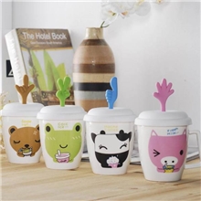 厂家直销环保骨瓷卡通情侣咖啡茶水杯陶瓷马克杯时尚创意礼品