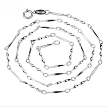 特价批发925白金项链女款扭片链保色链条手工链硬币保色链