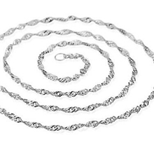 特价批发925银项链水波链条女款配链保色链条厂家直销