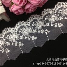 厂家直销定型纱花边颜色本白色宽度5.5cm15码一条150码一包