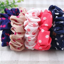 【2元店】韩版发饰甜美波点发圈发绳批发厂家混批头花灿仁