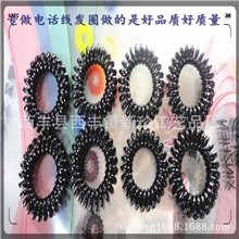 2元店韩版电话线发圈地摊饰品赠品批发黑色皮筋