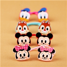 出口订单迪士尼卡通款可爱甜美风平面树脂Disney发绳发圈发饰批发