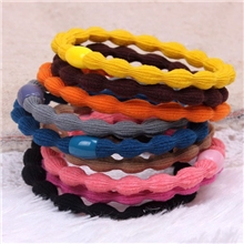 爆款送菜价韩版发饰棉质藕节串珠发圈皮筋头绳头饰厂家直销