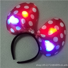 供应发光蝴蝶结发箍儿童蝴蝶结发箍闪光蝴蝶结圣诞发箍