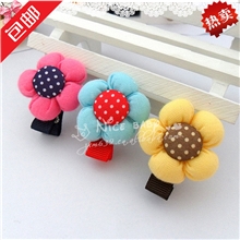 【批发供应】儿童发饰太阳花扣发夹YJ121