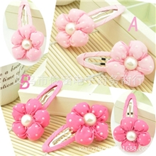 韩国儿童饰品珍珠棉球边夹BB夹BBJ-026