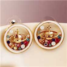 特价供应韩版耳钉地摊热卖韩版流行镶彩钻耳钉韩版耳钉批发