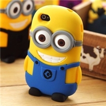 卑鄙的我2小黄人iphone5/5S神偷奶爸4/4S能站立手机壳硅胶套