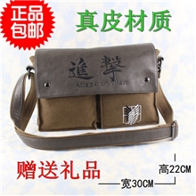 进击的巨人艾伦单肩包学生包休闲包海贼王银魂EVA书包皮挎包