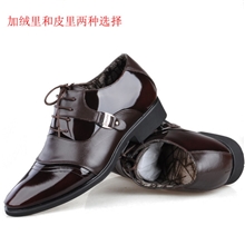 老人头厂家直销一件发货混批增高鞋系带加绒男鞋真皮牛皮鞋婚鞋潮