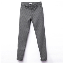 2013秋新款日系型男大牌潮流复古男士暗条纹毛呢休闲裤长裤