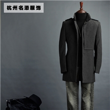 韩国代购高档外套男装毛呢大衣经典长款毛呢风衣免费代理