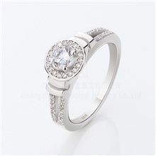 品牌加工925银瑞丽戒指锆石首饰广州货源