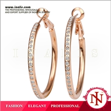 18K玫瑰金耳环外贸首饰韩国韩版饰品耳圈高品质厂价值销E085