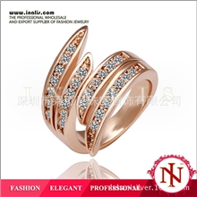 时尚手饰莱可尼厂家供应18K玫瑰金戒指韩版戒指生产订做R007