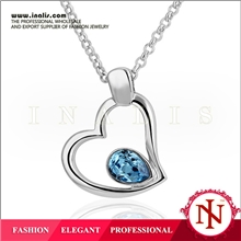 水晶项链奥地利水晶饰品经典爱心项链欧美项链批发N460