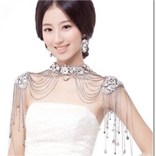 【新品上市】供应奢华大方肩链新娘项链饰品项链批发销售（图）