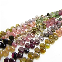 AA级巴西天然碧玺滴水散珠DIY散珠半成品批发