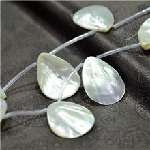 纯天然海水白贝壳水滴形可编织花片散珠子饰品配件批发满包邮热卖